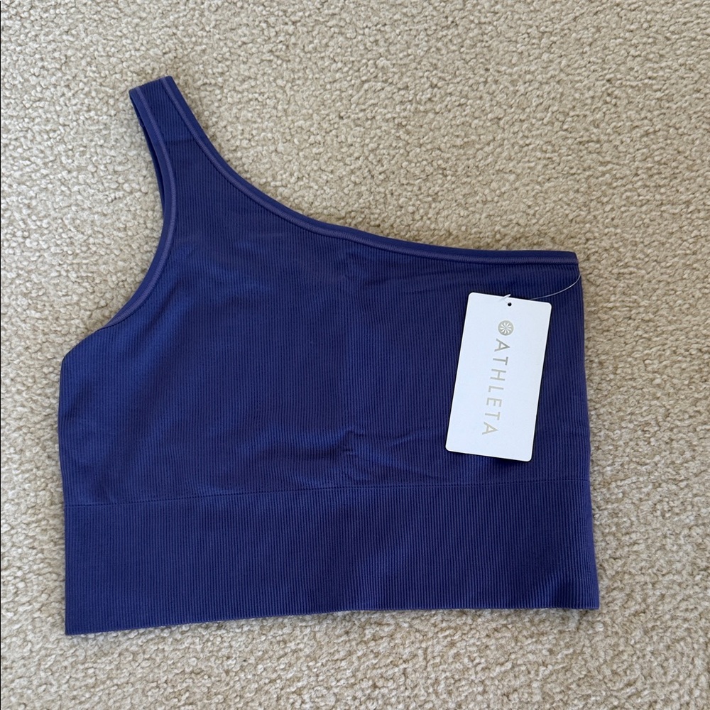 Athleta One-Shoulder Tank Top in Blue